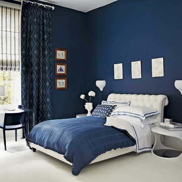 Phòng ngủ màu xanh dương