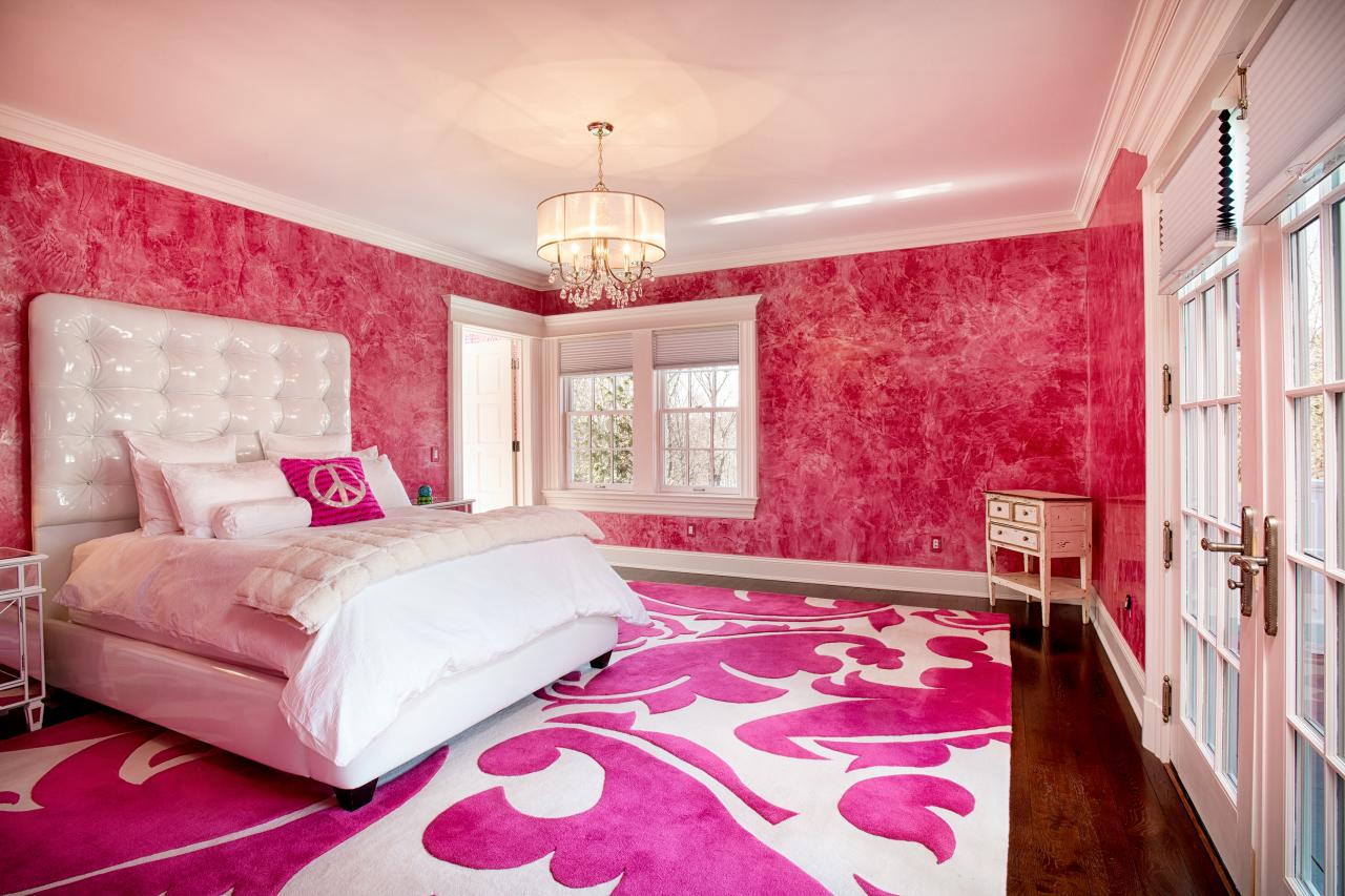 Sơn phòng ngủ màu hồng tinh tế lãng mạn
