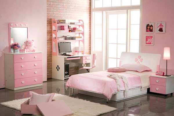 Sơn tường phòng ngủ màu hồng lãng mạn