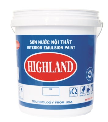 Highland  H2S - Sơn Nước Nội Thất : Thùng 18 lít